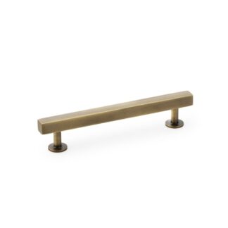Alexander & Wilks AW815-128-AB Square T Bar Cabinet Pull Handle - Antique Brass 128mm (LEAD TIME: 2-3 DAYS)