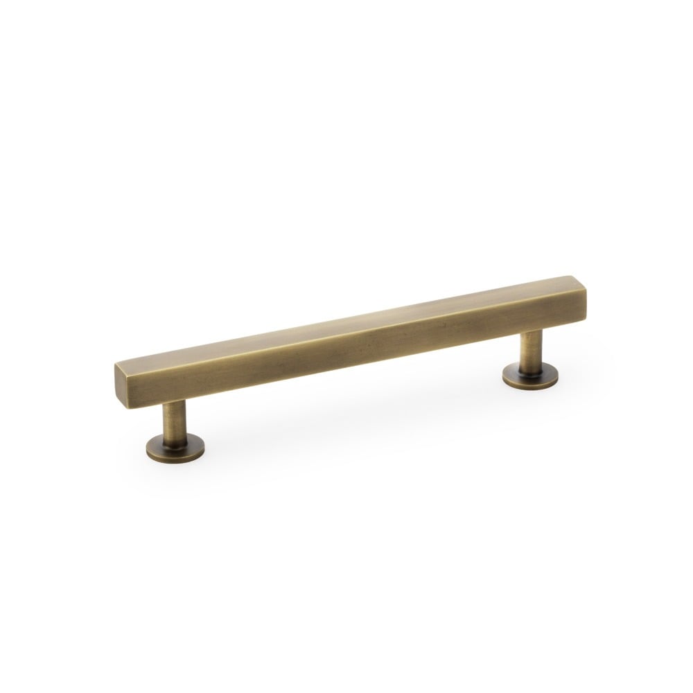 Alexander & Wilks AW815-128-AB Square T Bar Cabinet Pull Handle - Antique Brass 128mm (LEAD TIME: 2-3 DAYS)
