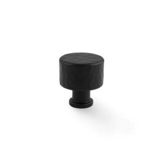 Alexander & Wilks AW816-30-BL Leila Hammered Cupboard Knob Black 30mm (LEAD TIME: 2-3 DAYS)