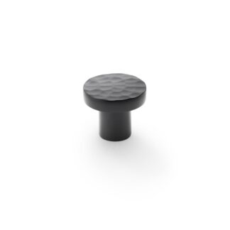 Alexander & Wilks AW820-30-BL Hanover Hammered Cupboard Knob Black 30mm (LEAD TIME: 2-3 DAYS)