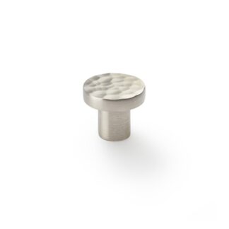 Alexander & Wilks AW820-30-SN Hanover Hammered Cupboard Knob - Satin Nickel 30mm (LEAD TIME: 2-3 DAYS)