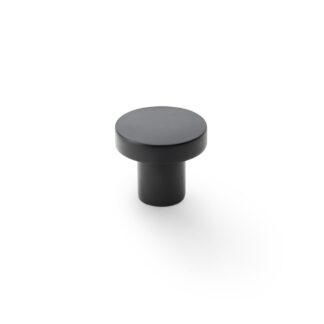 Alexander & Wilks AW821-30-BL Hanover Plain Cupboard Knob Black Knob 30mm (LEAD TIME: 2-3 DAYS)