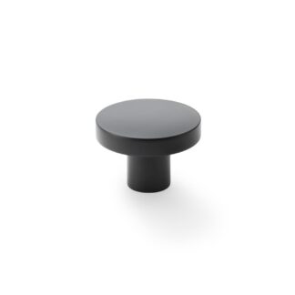Alexander & Wilks AW821-38-BL Hanover Plain Cupboard Knob Black Knob 38mm (LEAD TIME: 2-3 DAYS)