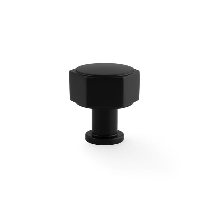Alexander & Wilks AW828-33-BL Vesper Hex Cabinet Knob Black (LEAD TIME: 2-3 DAYS)