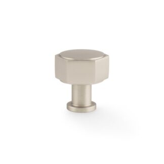 Alexander & Wilks AW828-33-SN Vesper Hex Cabinet Knob - Satin Nickel (LEAD TIME: 2-3 DAYS)