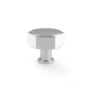 Alexander & Wilks AW828-40-PC Vesper Hex Cabinet Knob - Polished Chrome (LEAD TIME: 2-3 DAYS)