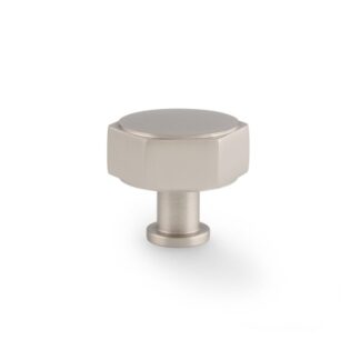 Alexander & Wilks AW828-40-SN Vesper Hex Cabinet Knob - Satin Nickel (LEAD TIME: 2-3 DAYS)