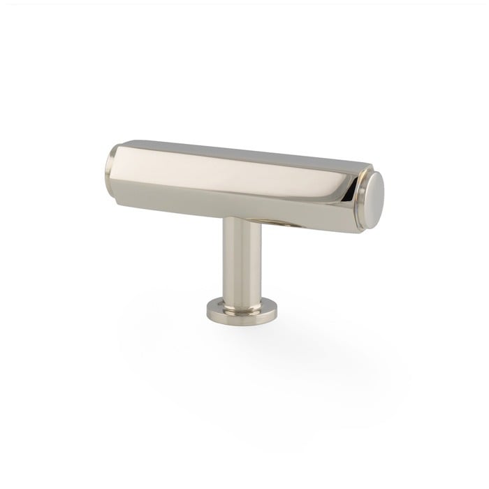 Alexander & Wilks AW829-55-PN Vesper Hex T Bar Cabinet Knob - Polished Nickel (LEAD TIME: 2-3 DAYS)