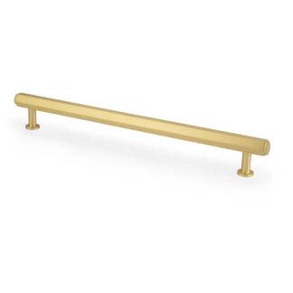 Alexander & Wilks AW830-224-SB Vesper Hex T Bar Cabinet Pull - Satin Brass-224mm C/C (LEAD TIME: 2-3 DAYS)