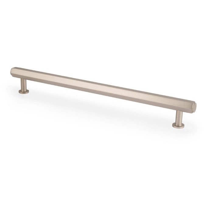 Alexander & Wilks AW830-224-SN Vesper Hex T Bar Cabinet Pull - Satin Nickel- 224mm C/C (LEAD TIME: 2-3 DAYS)