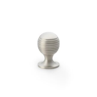 Alexander & Wilks AW832-25-SN Caesar Cupboard Knob On Round Rose - Satin Nickel 25mm (LEAD TIME: 2-3 DAYS)