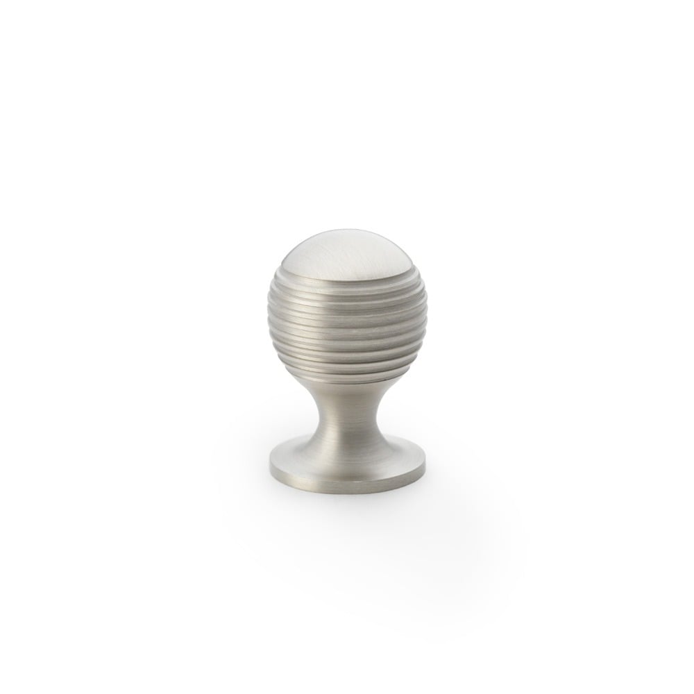 Alexander & Wilks AW832-25-SN Caesar Cupboard Knob On Round Rose - Satin Nickel 25mm (LEAD TIME: 2-3 DAYS)