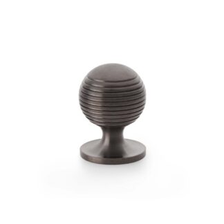Alexander & Wilks AW832-32-DBZPVD Caesar Cupboard Knob On Round Rose - Dark Bronze PVD 32mm (LEAD TIME: 2-3 DAYS)