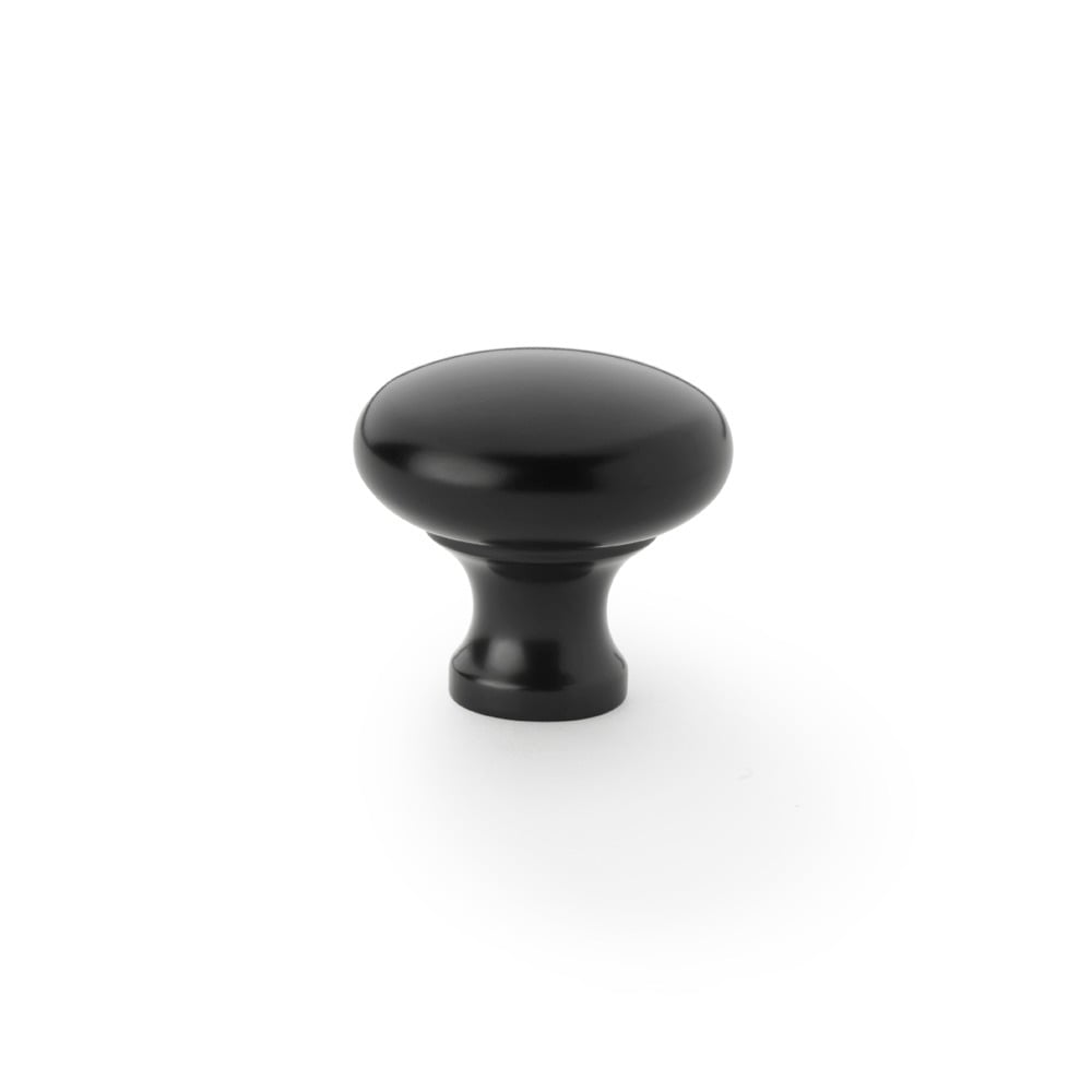 Alexander & Wilks AW836-32-BL Wade Round Cupboard Knob - Black 32mm (LEAD TIME: 2-3 DAYS)