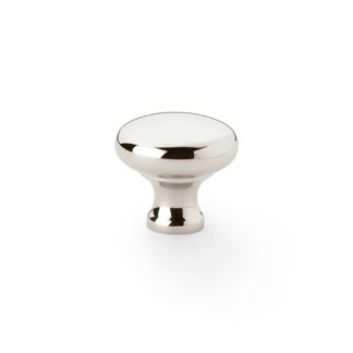 Alexander & Wilks AW836-32-PN Wade Round Cupboard Knob - Polished Nickel 32mm (LEAD TIME: 2-3 DAYS)