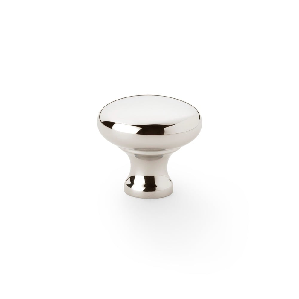 Alexander & Wilks AW836-32-PN Wade Round Cupboard Knob - Polished Nickel 32mm (LEAD TIME: 2-3 DAYS)