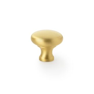 Alexander & Wilks AW836-32-SB Wade Round Cupboard Knob - Satin Brass 32mm (LEAD TIME: 2-3 DAYS)