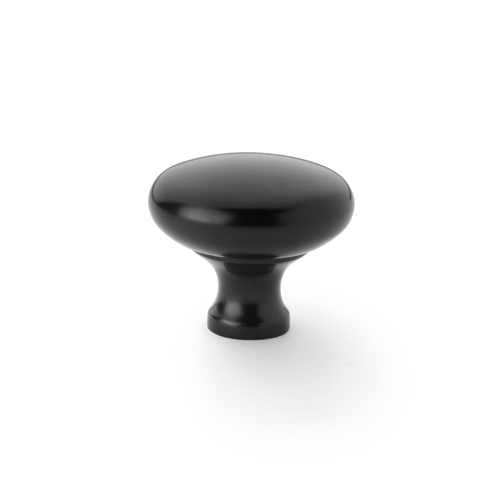 Alexander & Wilks AW836-38-BL Wade Round Cupboard Knob Black 38mm (LEAD TIME: 2-3 DAYS)