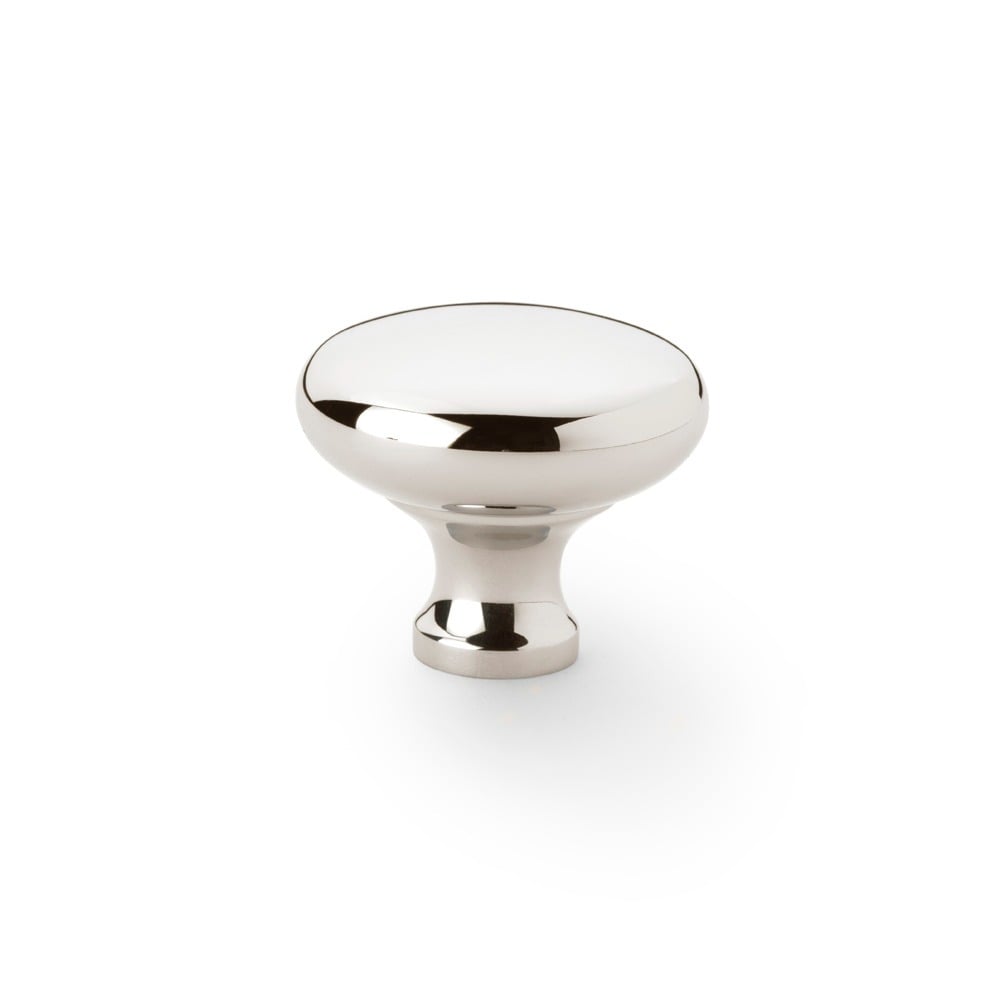 Alexander & Wilks AW836-38-PN Wade Round Cupboard Knob - Polished Nickel 38mm (LEAD TIME: 2-3 DAYS)