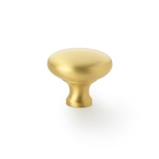 Alexander & Wilks AW836-38-SB Wade Round Cupboard Knob - Satin Brass 38mm (LEAD TIME: 2-3 DAYS)