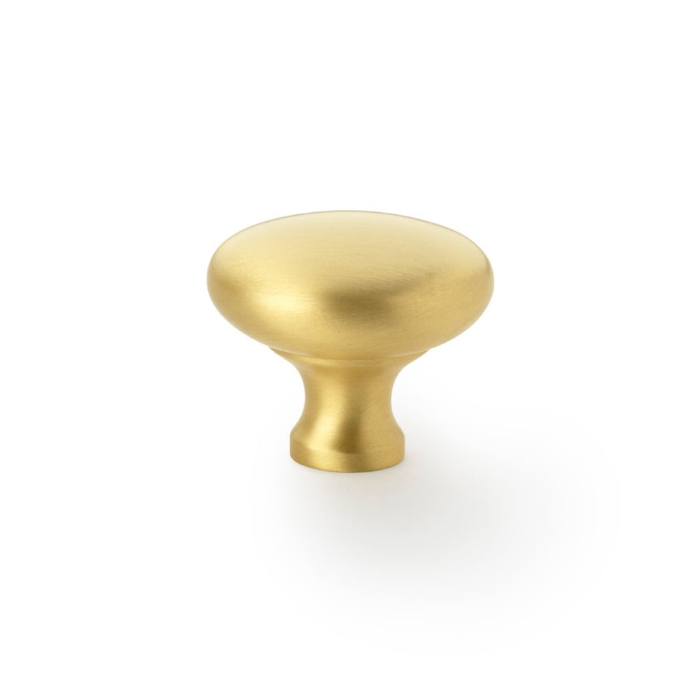 Alexander & Wilks AW836-38-SB Wade Round Cupboard Knob - Satin Brass 38mm (LEAD TIME: 2-3 DAYS)