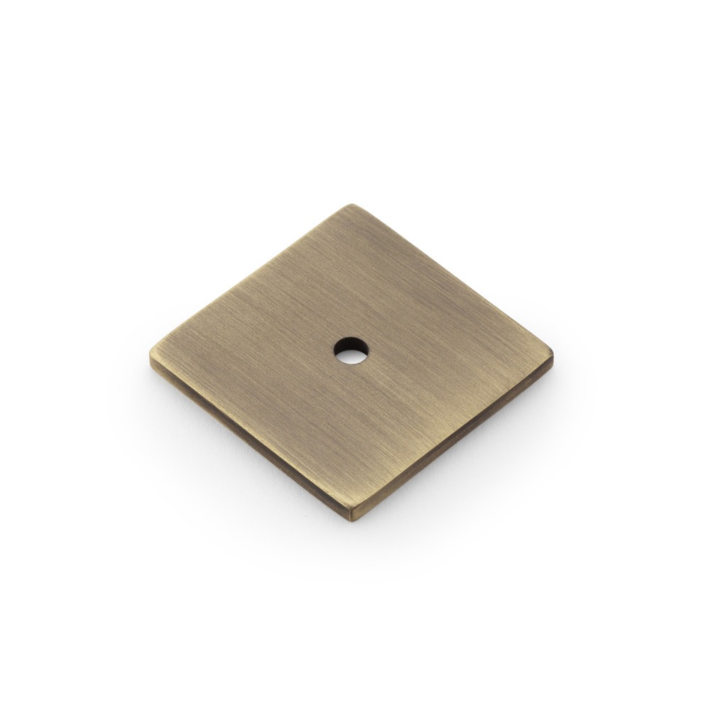 Alexander & Wilks AW893-38-AB Quantock Square Backplate - Antique Brass (LEAD TIME: 2-3 DAYS)