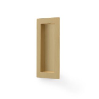 Alexander & Wilks AW911-100-SBPVD Rectangular Flush Pull 100 x 45mm - Satin Brass PVD (LEAD TIME: 2-3 DAYS)