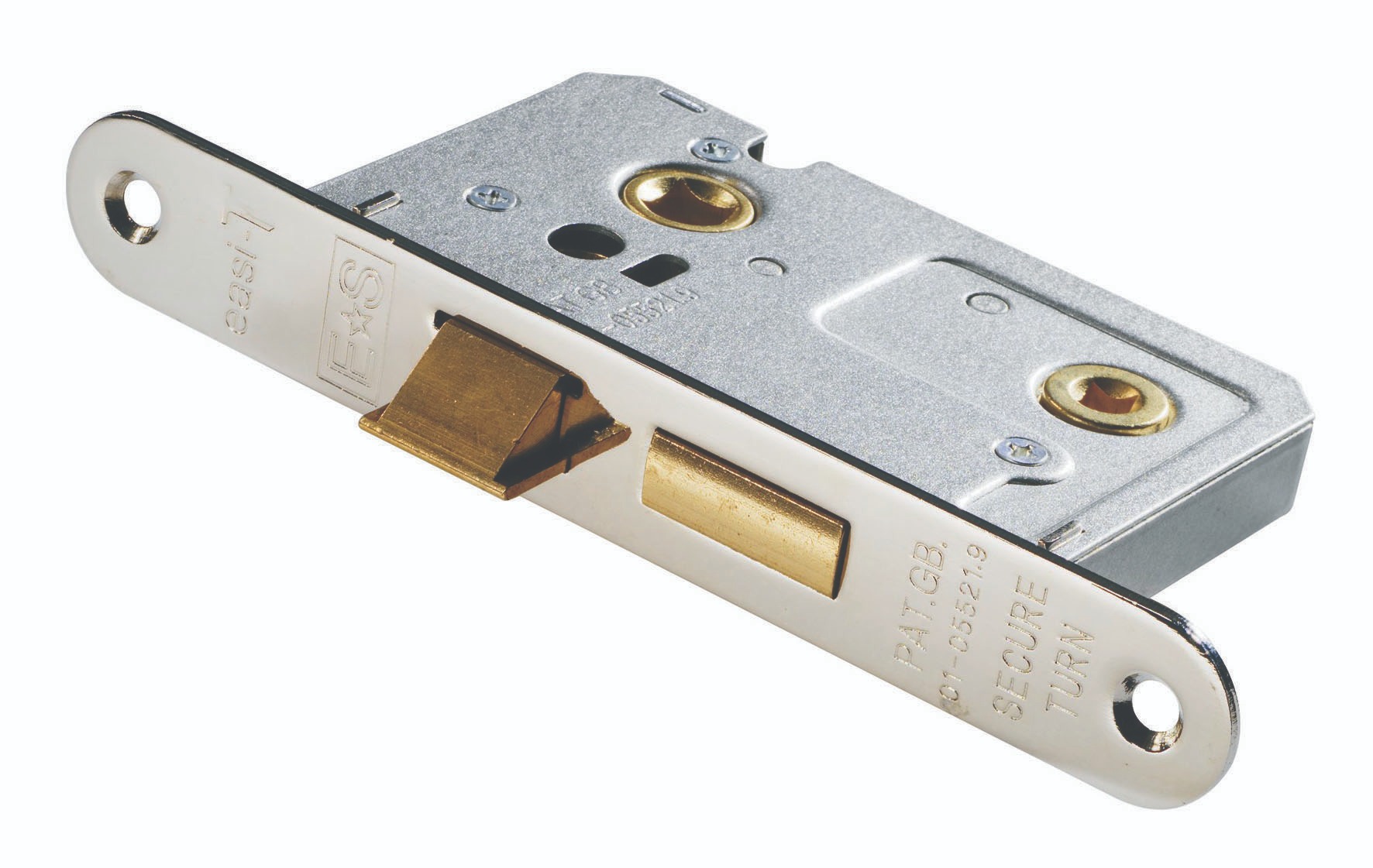 Eurospec BAE5025NP/R Easi-T Residential Bathroom Lock 65mm Radius (LEAD TIME: 2-3 DAYS)