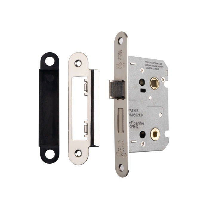 Eurospec BAE5025SN/R Easi-T Residential Bathroom Lock 65mm Radius (LEAD TIME: 2-3 DAYS)