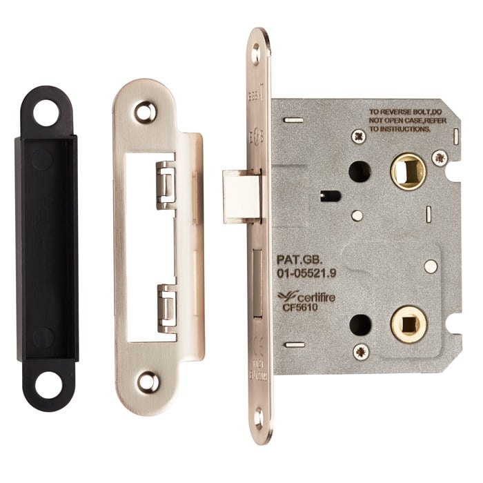 Eurospec BAE5030NP/R Easi-T Residential Bathroom Lock 78mm Radius (LEAD TIME: 2-3 DAYS)