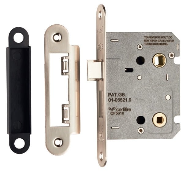 Eurospec BAE5030SN/R Easi-T Residential Bathroom Lock 78mm Radius (LEAD TIME: 2-3 DAYS)