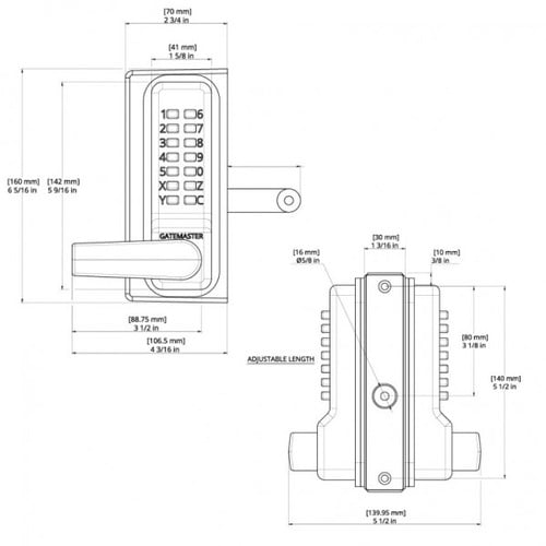 Gatemaster Superlock RapidReset Digital Keypad Gate Lock - Double Sided (LEAD TIME: 3-5 DAYS) - Image 2