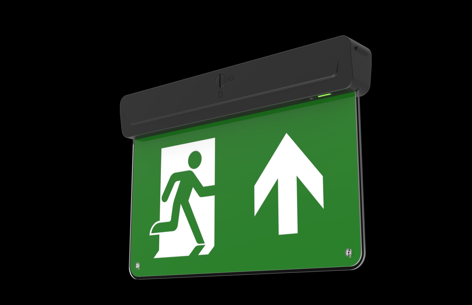 CQR BL/310/M/BK/865 LED Emergency Blade Exit Sign c/w Arrow Up Legend - Black (LEAD TIME: 2-3 DAYS) - Image 2