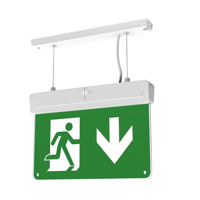 CQR BL/310/M/WH/865/I LED Emergency Blade Exit Sign c/w Arrow Down Legend - White (LEAD TIME: 2-3 DAYS) - Image 2