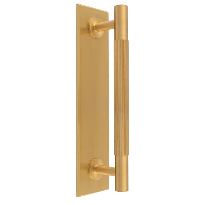 Carlisle Brass BP710CSB200SB Lines Pull Handles On Backplate (LEAD TIME: 2-3 DAYS)
