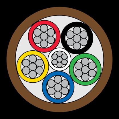 CQR CAB6/BR/100M Intruder Alarm Cable | 6 Multi Core | TYPE 2 | Eca | PVC | Brown | 100m (LEAD TIME: 2-3 DAYS) - Image 2