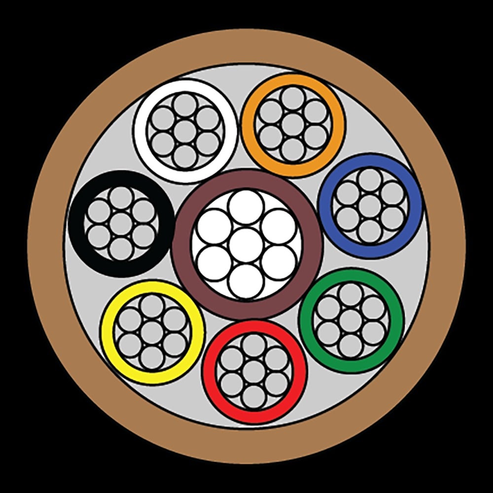 CQR CAB8/BR/100M Intruder Alarm Cable | 8 Multi Core | TYPE 2 | Eca | PVC | Brown | 100m (LEAD TIME: 2-3 DAYS) - Image 2