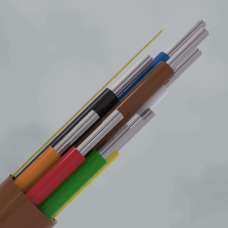 CQR CABCCA8/BR/100M Intruder Alarm Cable | 8 Multi Core | TYPE 3 | Eca | PVC | Brown | 100m (LEAD TIME: 2-3 DAYS)