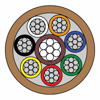 CQR CABCCA8/BR/100M Intruder Alarm Cable | 8 Multi Core | TYPE 3 | Eca | PVC | Brown | 100m (LEAD TIME: 2-3 DAYS) - Image 2