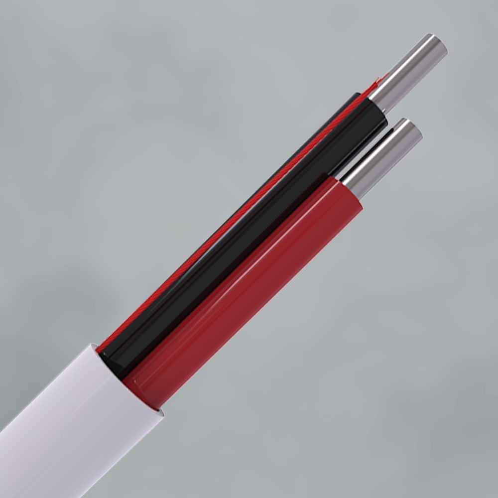 CQR CABS2HF/WH/SO/100/C Intruder Alarm Cable | 2 Solid Core | TYPE 1 | Cca | LSZH | White | 100m (LEAD TIME: 2-3 DAYS)