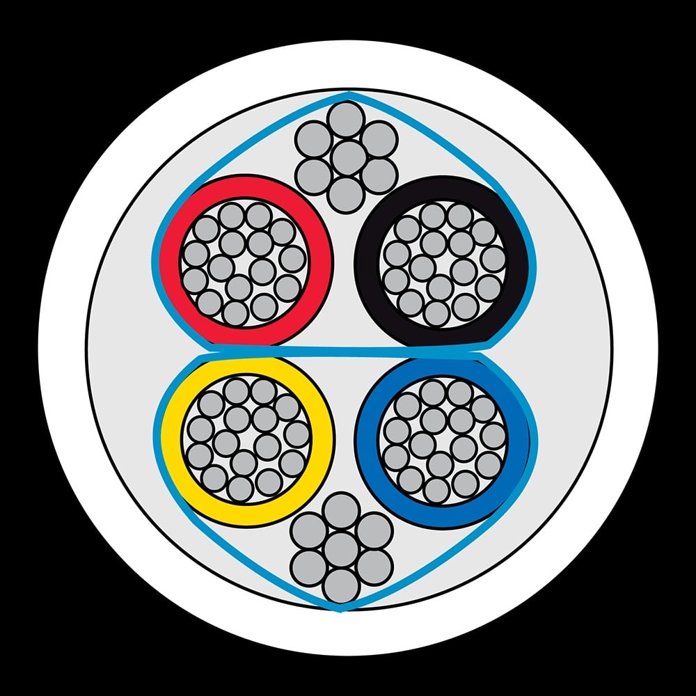 CQR CABS4/050WH0100TP Twisted Pairs Cable | 4 Multi Core 050 | TYPE 2 | Eca | PVC | White | 100m (LEAD TIME: 2-3 DAYS)