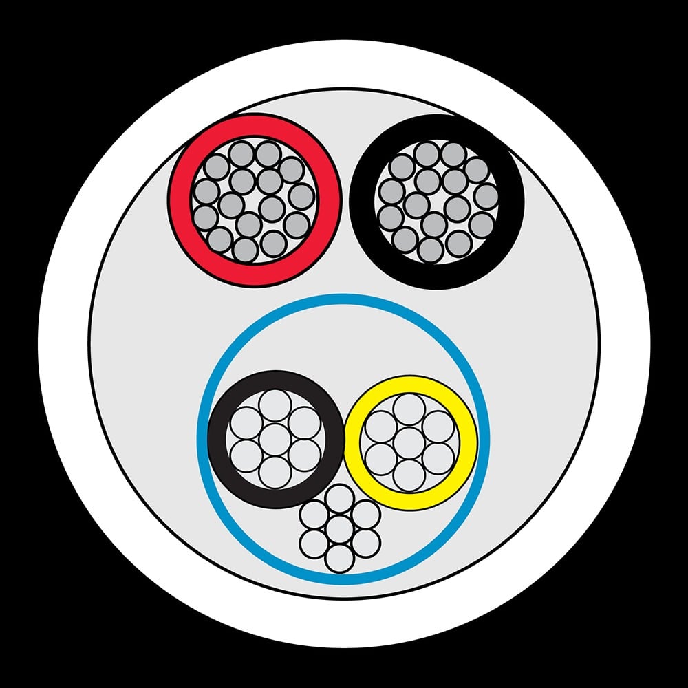 CQR CABS4/WH/100/PD Power & Data Cable | 4 Multi Core | TYPE 2 | Eca | PVC | White | 100m (LEAD TIME: 2-3 DAYS) - Image 2
