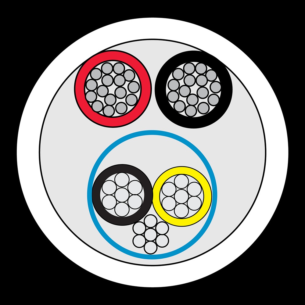 CQR CABS4/WH/300/PD Power & Data Cable | 4 Multi Core | TYPE 2 | Eca | PVC | White | 300m (LEAD TIME: 2-3 DAYS) - Image 2