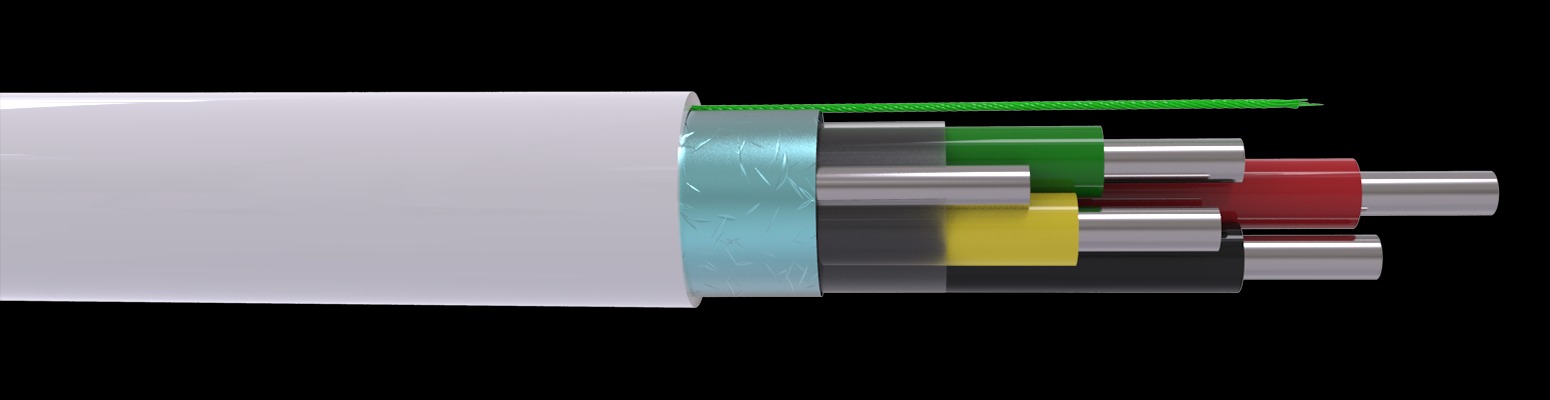 CQR CABS4HF/WH/SO/100 Intruder Alarm Cable | 4 Solid Core | TYPE 1 | Eca | LSZH | White | 100m (LEAD TIME: 2-3 DAYS)