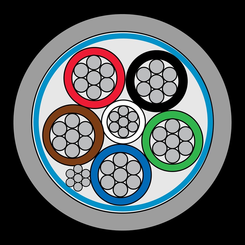 CQR CABS6/GY/LSF/100 Belden Style 9536 Cable | 6 Multi Core | TYPE 2 | Eca | LSF | Grey | 100m (LEAD TIME: 2-3 DAYS) - Image 2