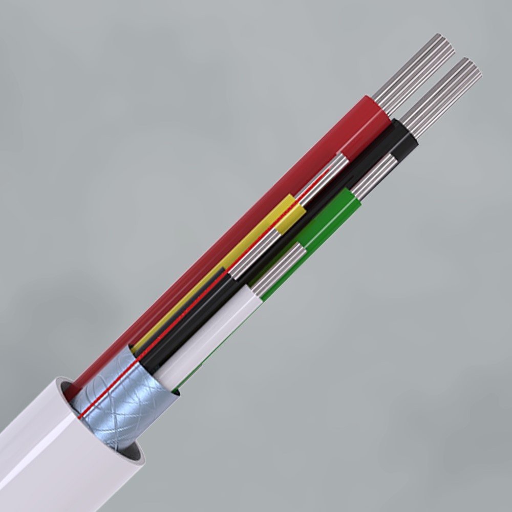 CQR CABS6/WH/500/PD/PL Power & Data Cable | 6 Multi Core | TYPE 2 | Eca | PVC | White | 500m (LEAD TIME: 2-3 DAYS)