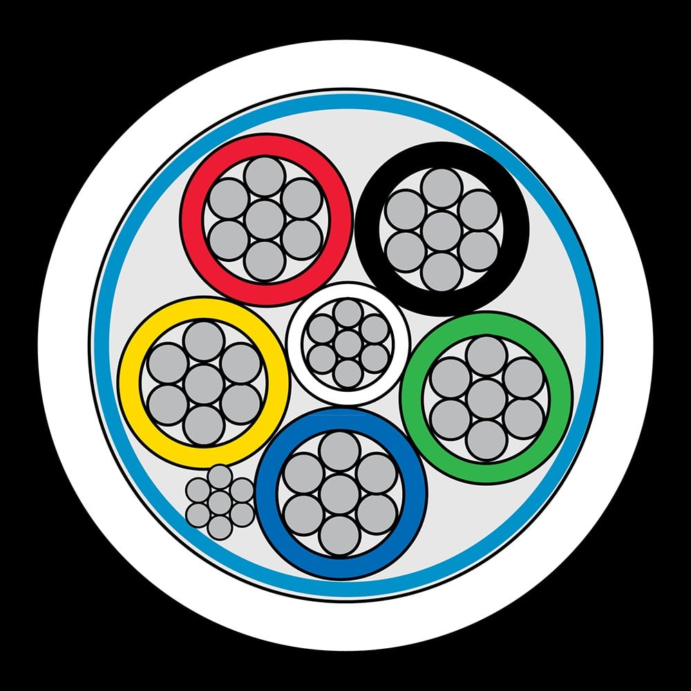CQR CABS6HF/WH/100 Intruder Alarm Cable | 6 Scr Multi Core | TYPE 1 | Eca | LSZH | White | 100m (LEAD TIME: 2-3 DAYS) - Image 2