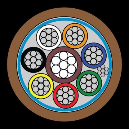 CQR CABS8/BR/100 Intruder Alarm Cable | 8 Scr Multi Core | TYPE 2 | Eca | PVC | Brown | 100m (LEAD TIME: 2-3 DAYS) - Image 2