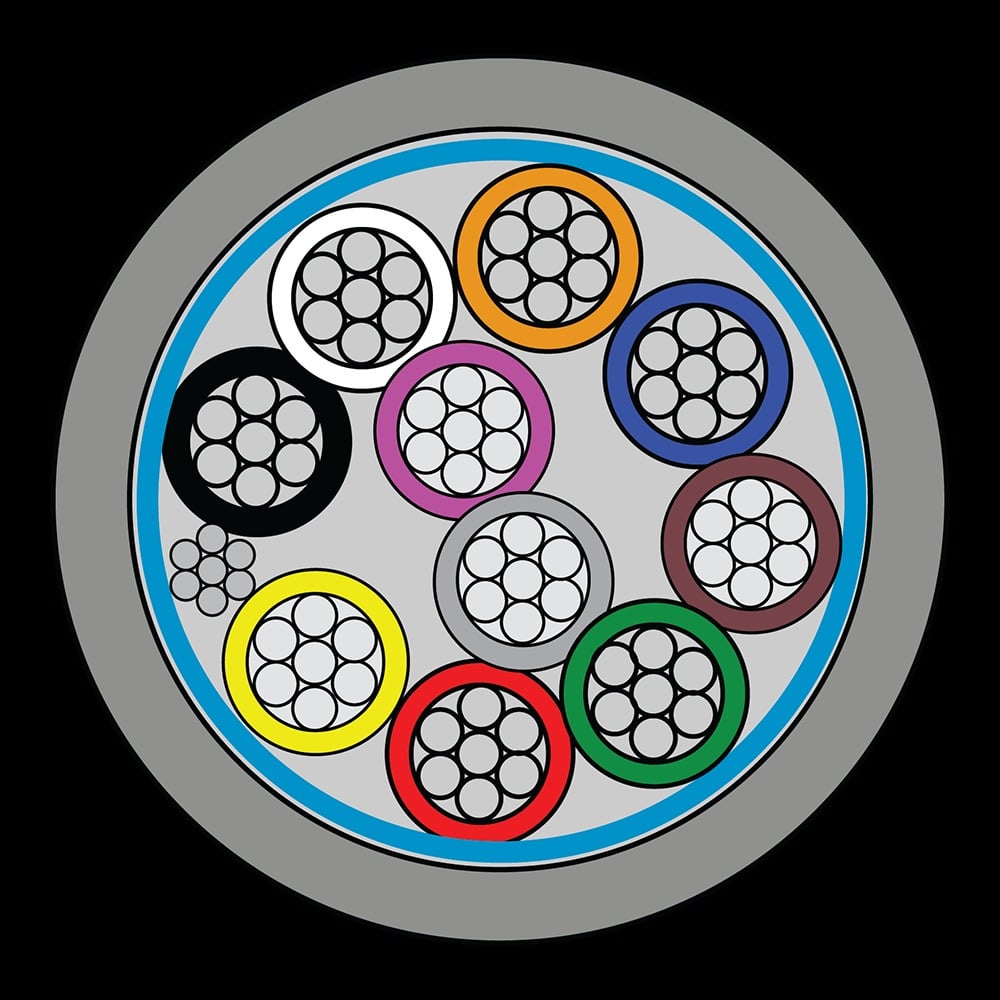 CQR CABS9540HF/GY/100/D Belden Style 9540 Cable | 10 Multi Core | TYPE 1 | Dca | LSZH | Grey | 100m (LEAD TIME: 2-3 DAYS) - Image 2