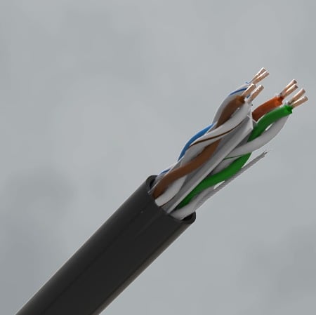 CQR CAT6UTP/BK/PE/305/F Category Cable | Cat6 | Fca | PE | Black | 305 (LEAD TIME: 2-3 DAYS)